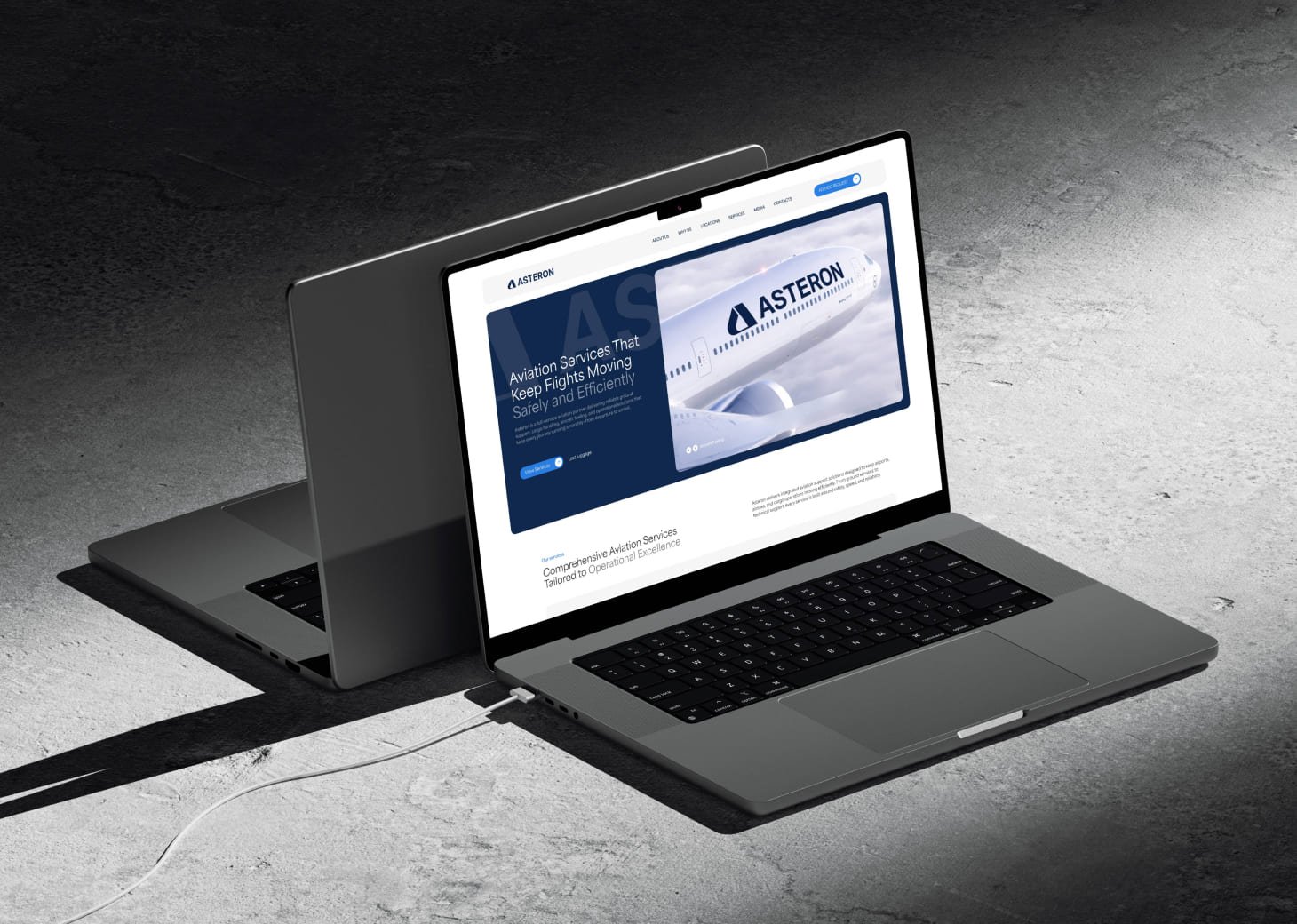 Asteron aviation services project preview